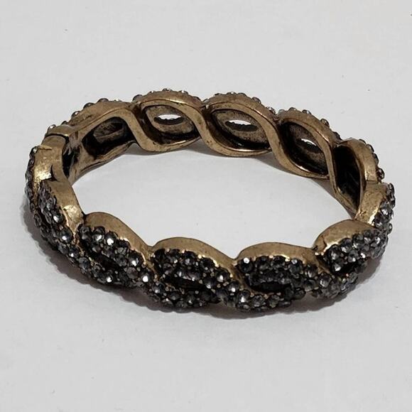 J. CREW jeweled twist hinged bracelet - Picture 5 of 8